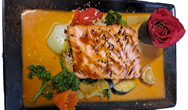 Gegrillte Lachs & Thunfisch Spezialitäten